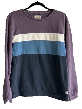 Marine Layer Jordan Crew Sweatshirt Size L Men Vintage Violet India Ink Re Spun